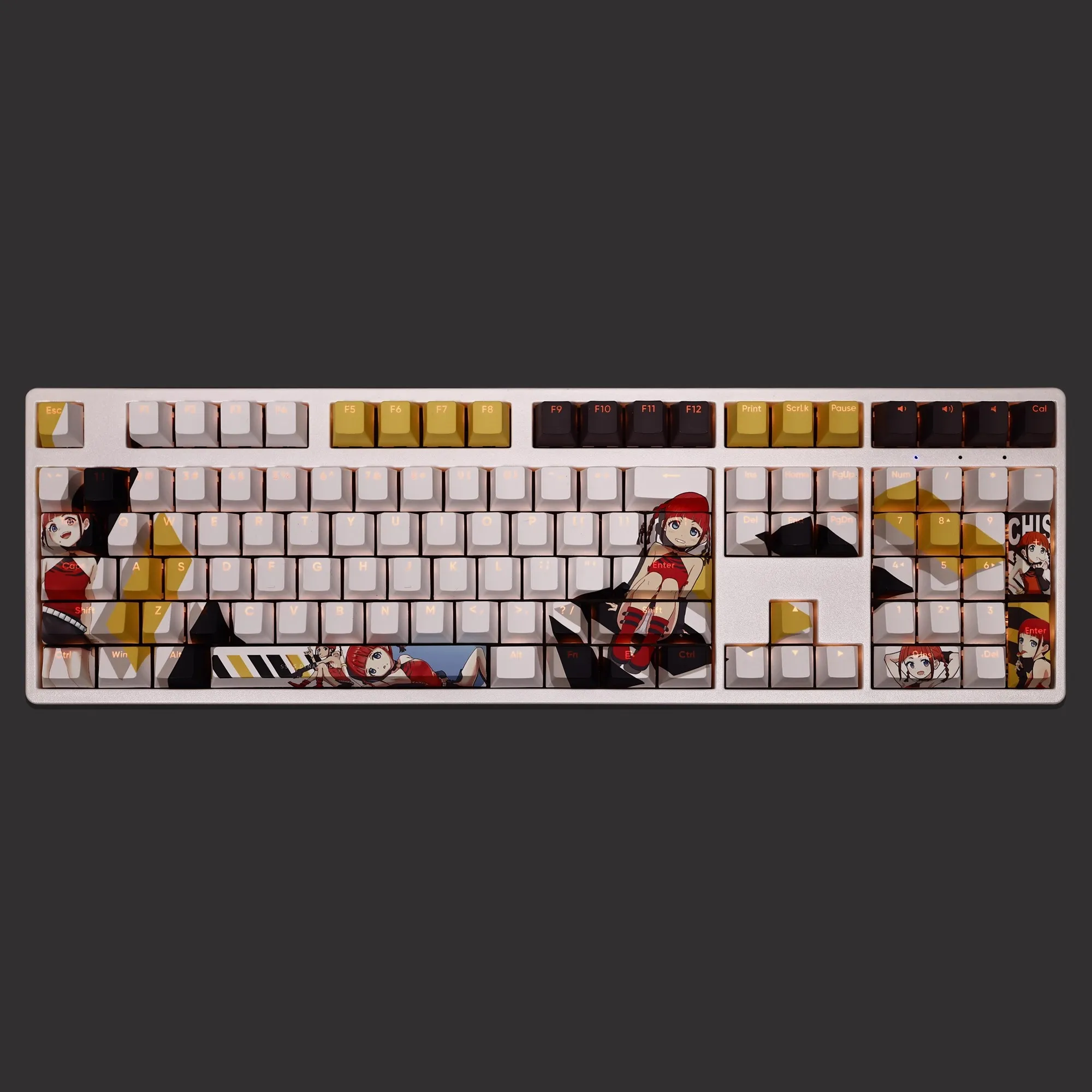 Imagem -06 - Ssss Dynazenon Anime Keycaps Chise Asukagawa Keycap Pbt Dye Subbed Teclas Retroiluminadas para Ansi 61 87 104 108 108 Chaves Set