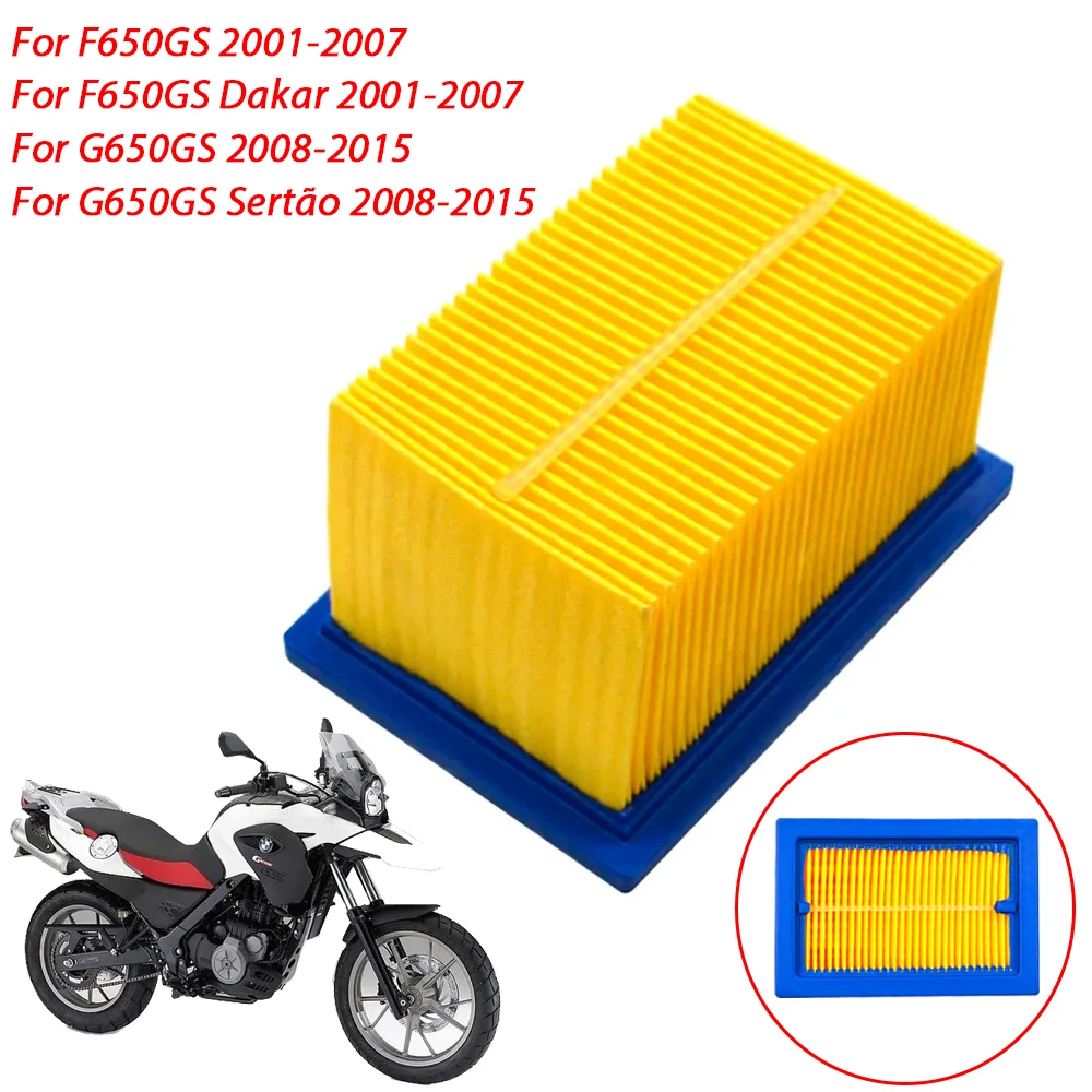 

Motorcycle Air Intake Filter Cleaner Air Filter Element For BMW F650GS F650 GS Dakar 2001-2007 G650GS G650 GS Sertao 2008-2015