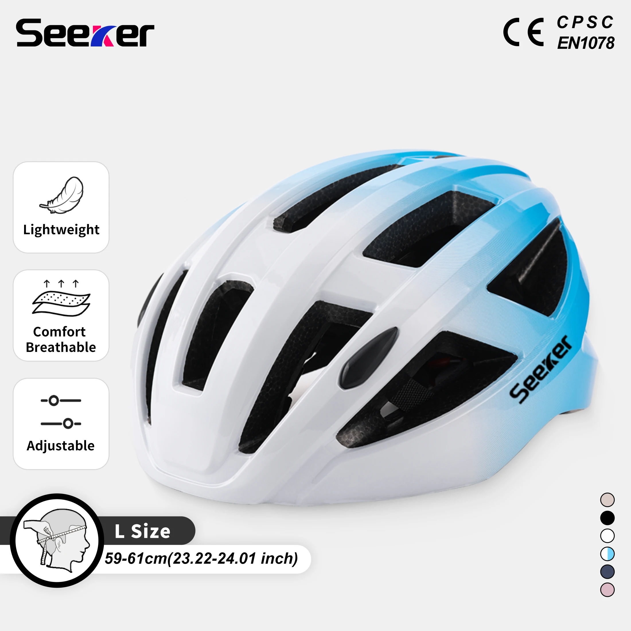 

Seeker-Integrated Bicycle Helmet for Men and Women, Outdoor Road Bike, Mountain Bike, Cycling Helmet, Women's Cap