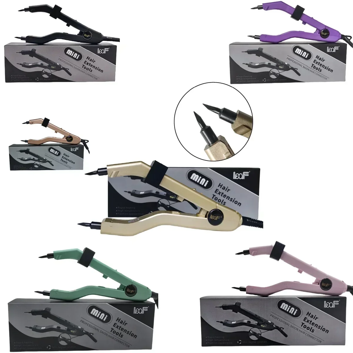 New Loof Heat Hair Connector Hair Extension Iron High Temperature Controllable Heat Iron with Gift - Perfect for Your Hair!