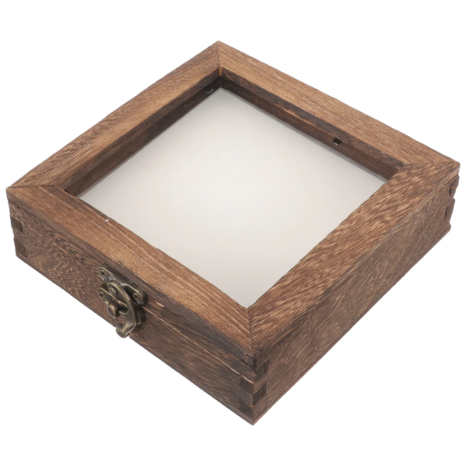 

Grain Dispenser Glass Insect Specimen Box Butterflies Display Case Collection Wood Holder