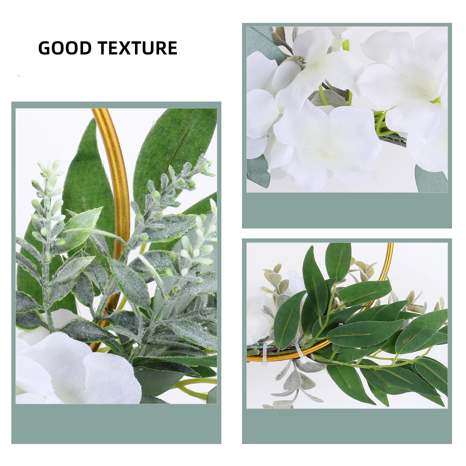 

Simulation Garland Decorative Wreath Hanging Iron Craft Flower Pendant Wedding Door Ornament Valentine Party Backdrop Wedding