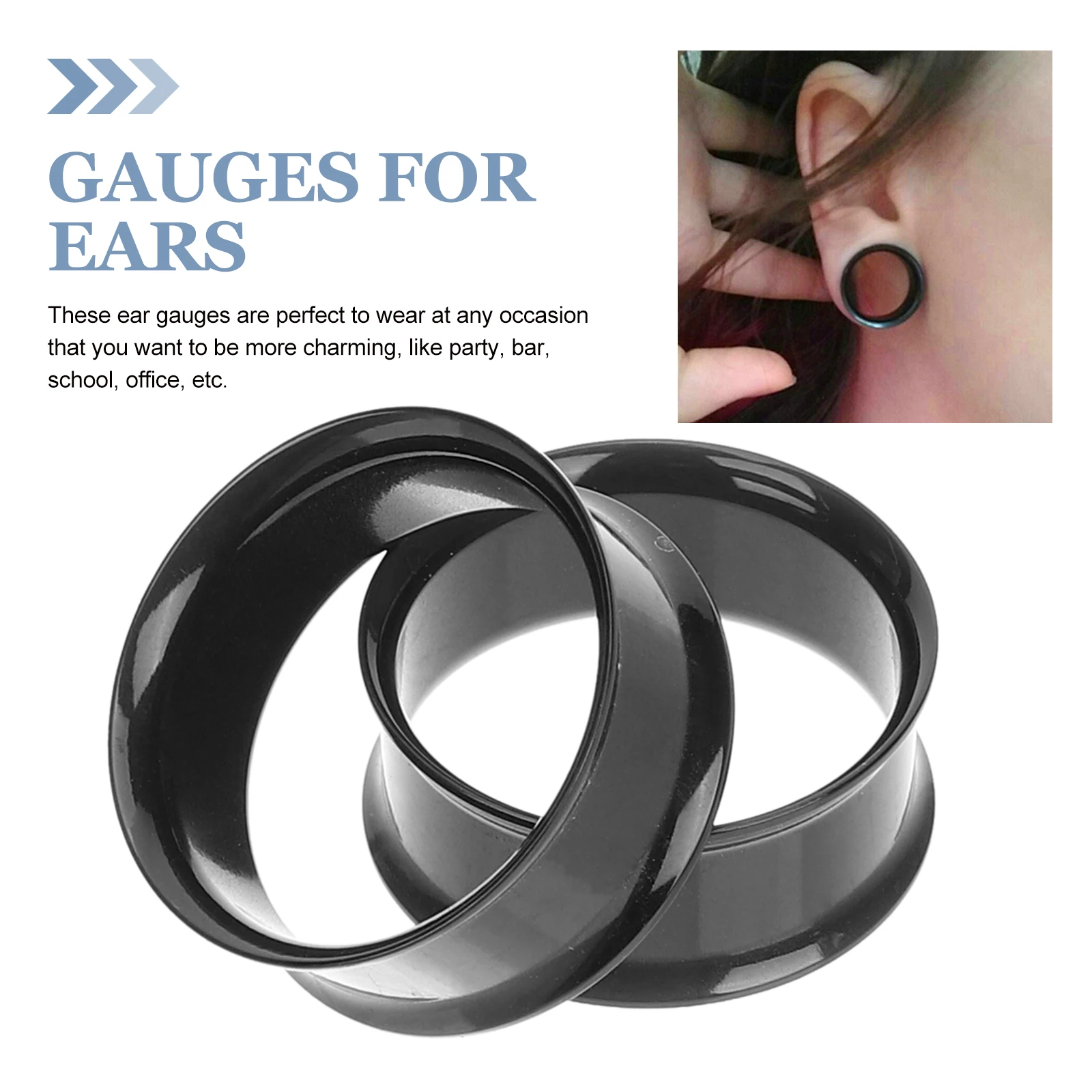 

4pcs Acrylic Ear Stretching Gauges Tunnels Expander For Men Women Comfortable Skin Friendly Party Festival Body Piercing Jewelry