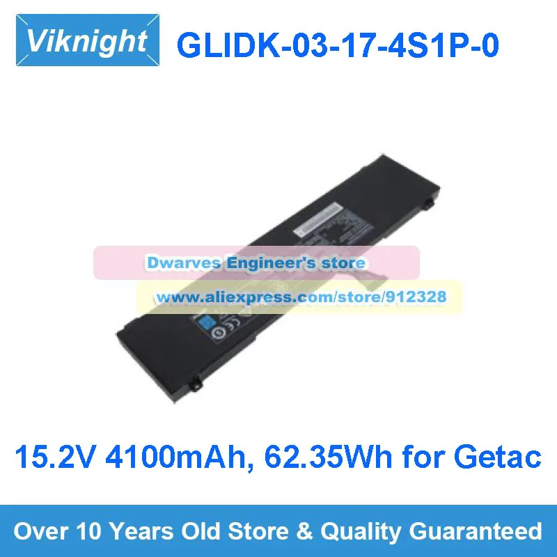 

Genuine 15.2V 62.35Wh Battery GLIDK-03-17-4S1P-0 For Getac Rechargeable Laptop Li-Polymer Battery