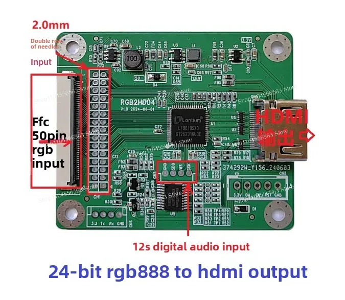 50PIN RGB to HDMI Conversion