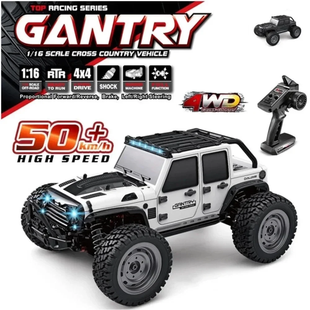 

16103 50km/h 1/16 Fast Rc Cars Off Road 4WD with LED Headlights 2.4G Waterproof Remote Control Monster Truck for Adults and Kids