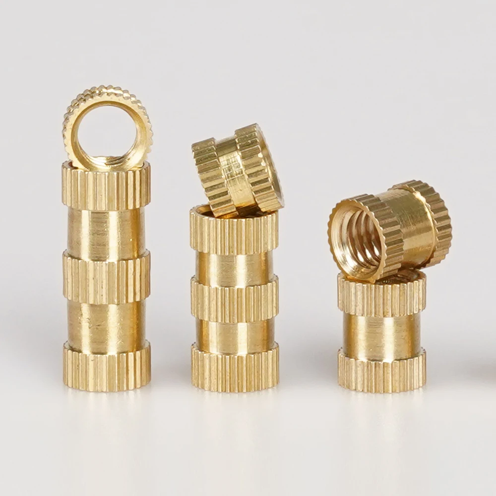 M2 M2.5 M3 M4 M5 M6 M8 M10 Brass Heat Threaded Insert Nut Hot Melt Knurled Injection Embedment Nut of Plastic 3D Pringting