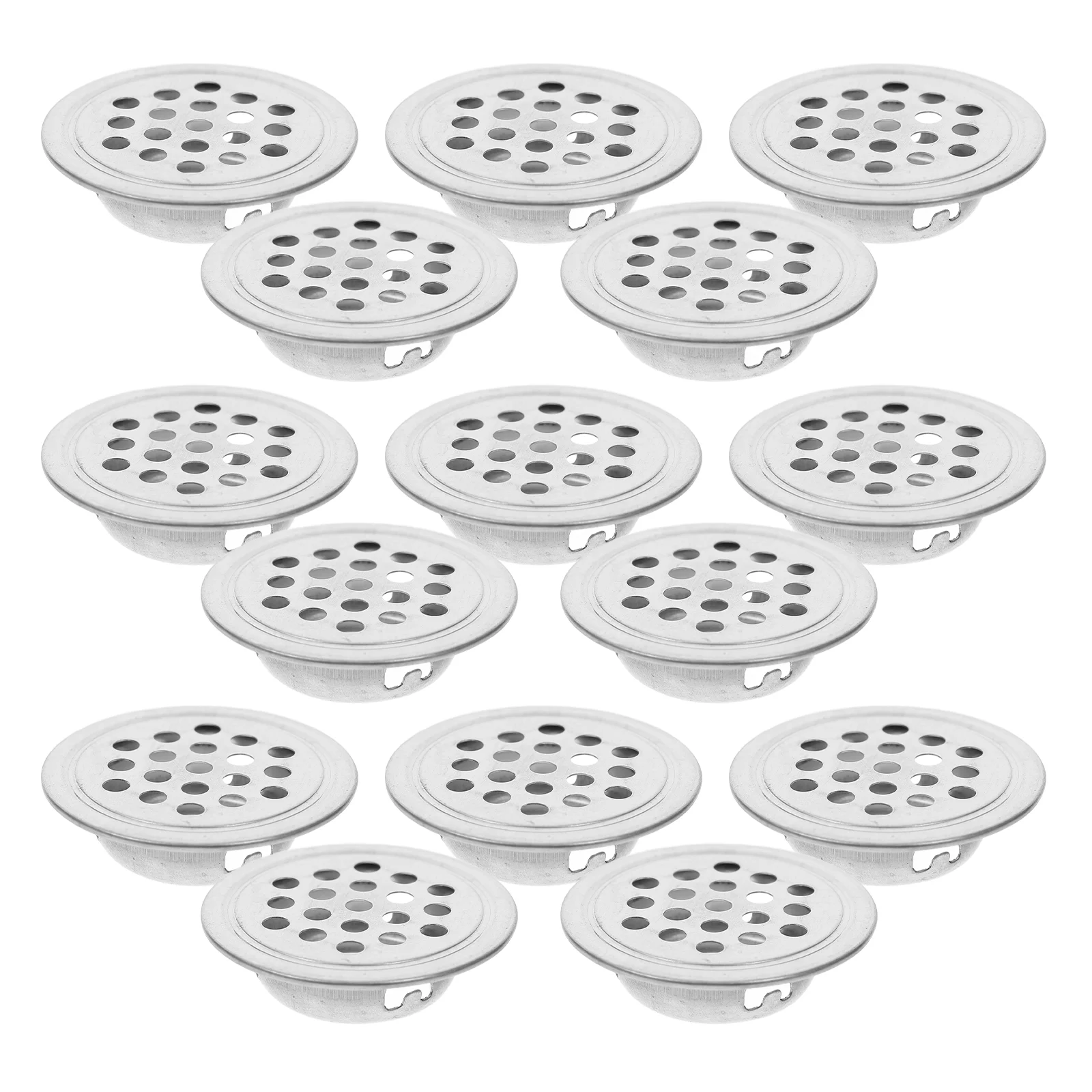 

20 Pcs Stainless Steel Shoe Cabinet Window Blinds Air Vents Shed Door for Interior Doors Round Louvered Thicken