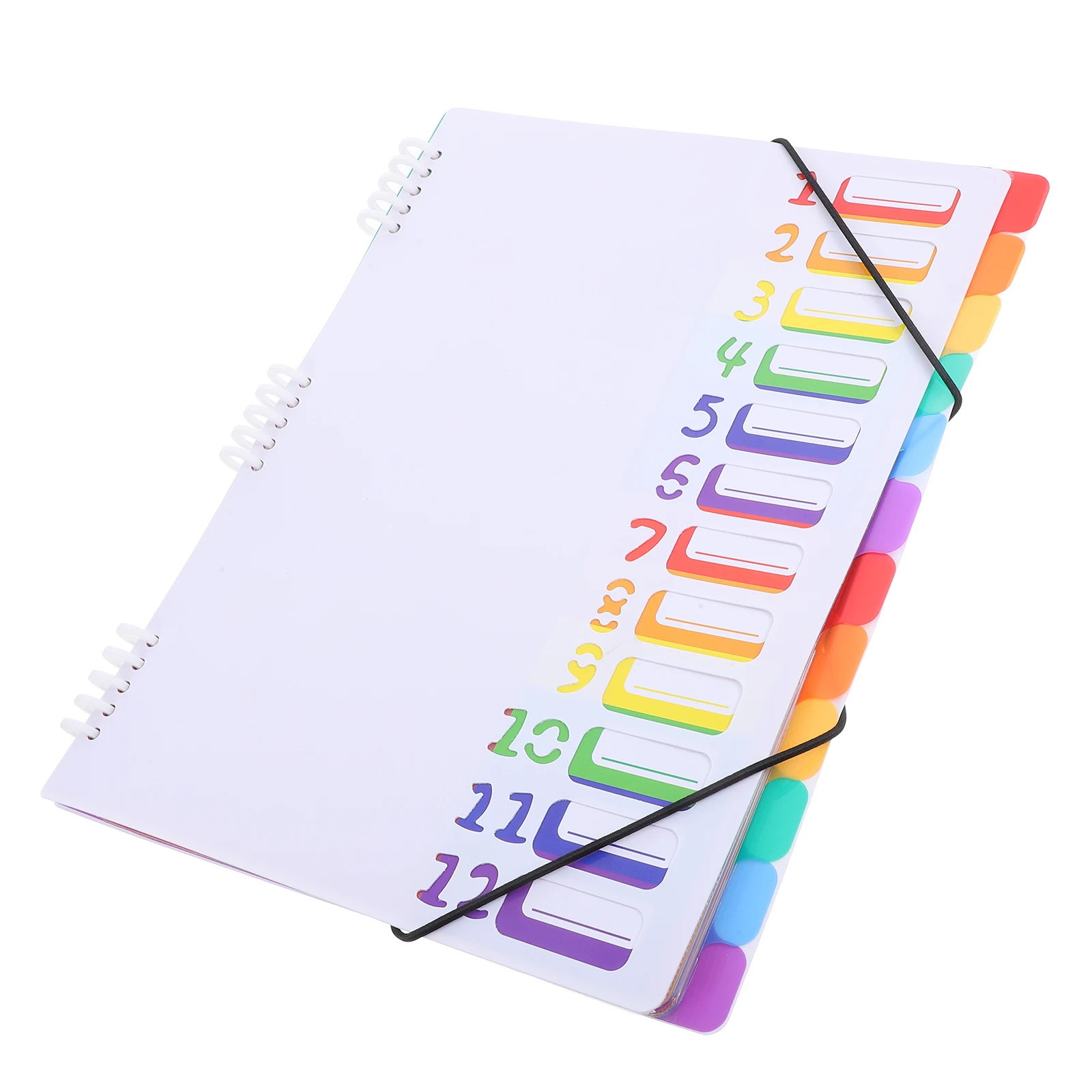 

A4 File Folder 12 Layer Spiral Document Organizer Large Capacity PP Waterproof Student Office Expanding Folder Notebook