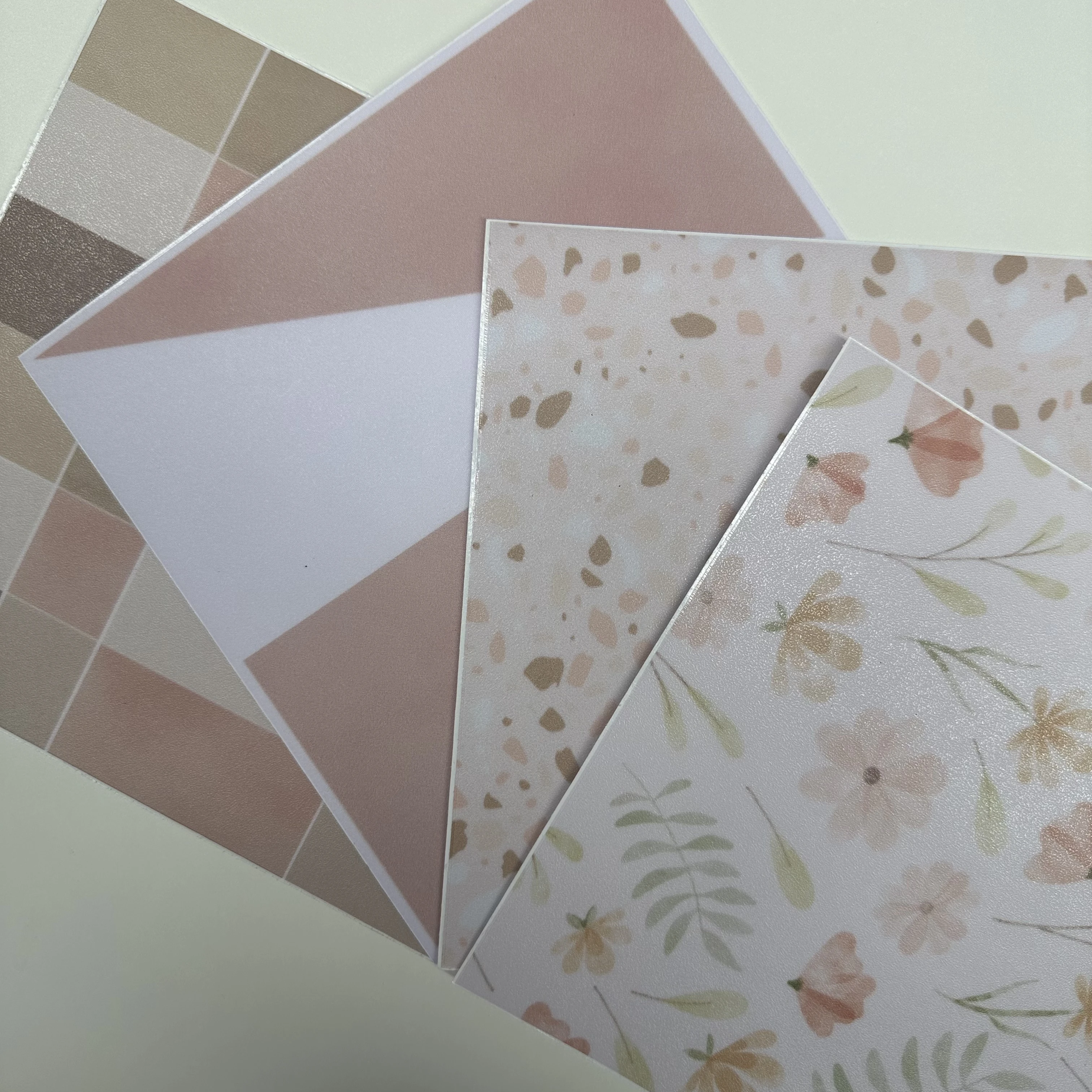 10Pcs Pink Matte Wall Tile Sticker Peel and Stick, Waterproof and Self-Adhesive, Vinyl Backsplsh Tile Decals for Bathroom