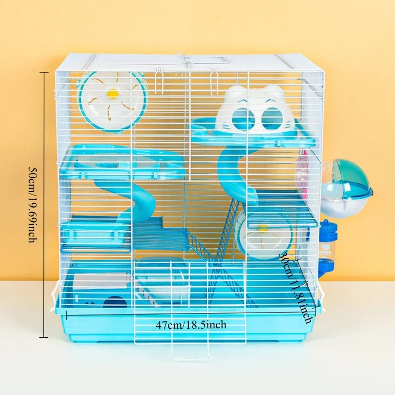 Large Hamster Cage Three Story Luxury Villa Castle Tall Basic Home Syrian Dwarf Pet Habitat House Hamster Accessories  Supplies view 6