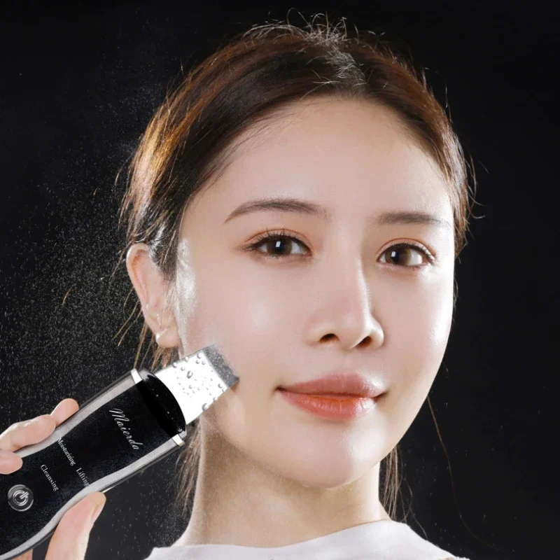 Ultrasonic Skin Scraper Vibration Beauty Device Blackhead Scraper Facial Cleansing Acne Removal Pore Cleansing Lifting Firming