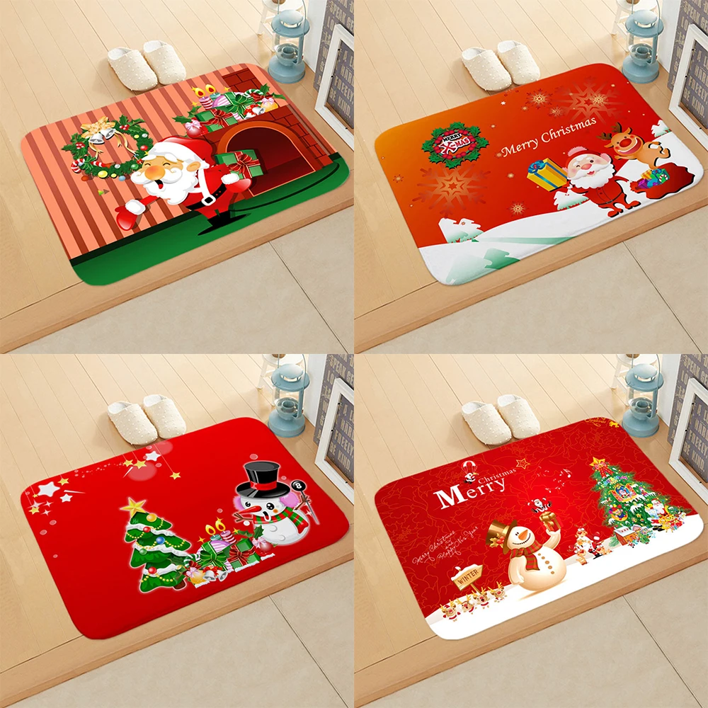 Santa Claus Weihnachts matte Outdoor Teppich Dekoration Home Boden Geschenk