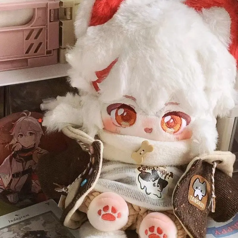 Boneka mewah Anime 20cm, hadiah koleksi figur mainan Cospslay berdandan dengan pakaian acak