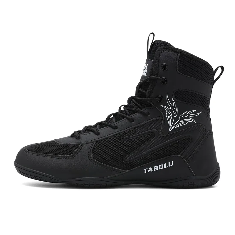 Classic Brand Comfortable Anti Slip Men Wrestling Sneakers Designer Mid-Top Boxing Fighting Boot Professional Gym Training Shoe