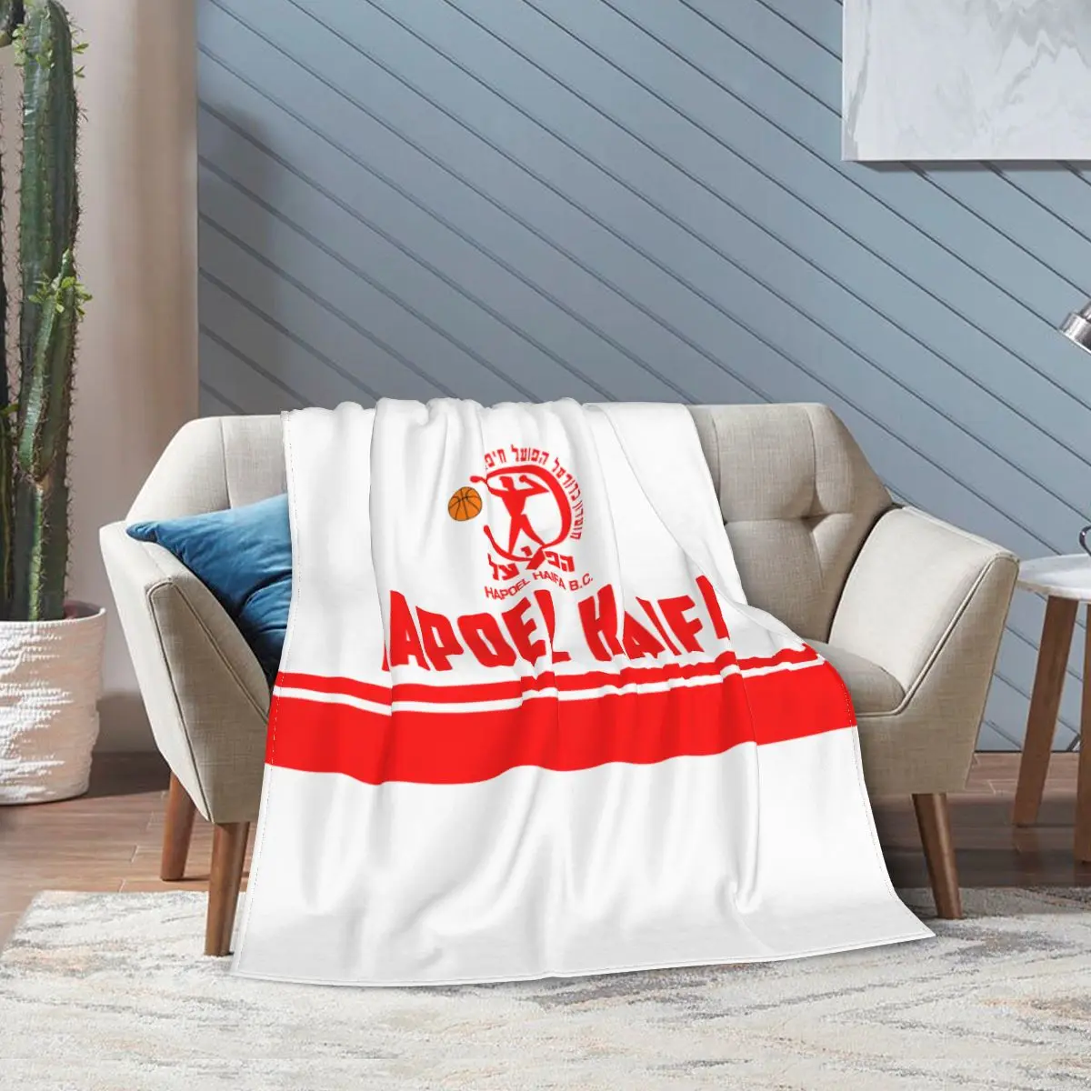 Hapoel Haifa Bc Fleece Blanket Ultra Soft Flannel Blanket Digital Printed All Season Premium Fluffy