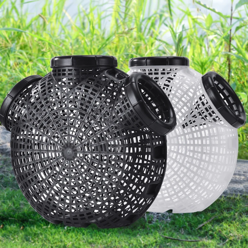 Black Fish Net Cage Fishnet Finless Eel Loach Trap Fishing Pot Hard-swearing Plastic Container Mud Cage Container Fishing Traps