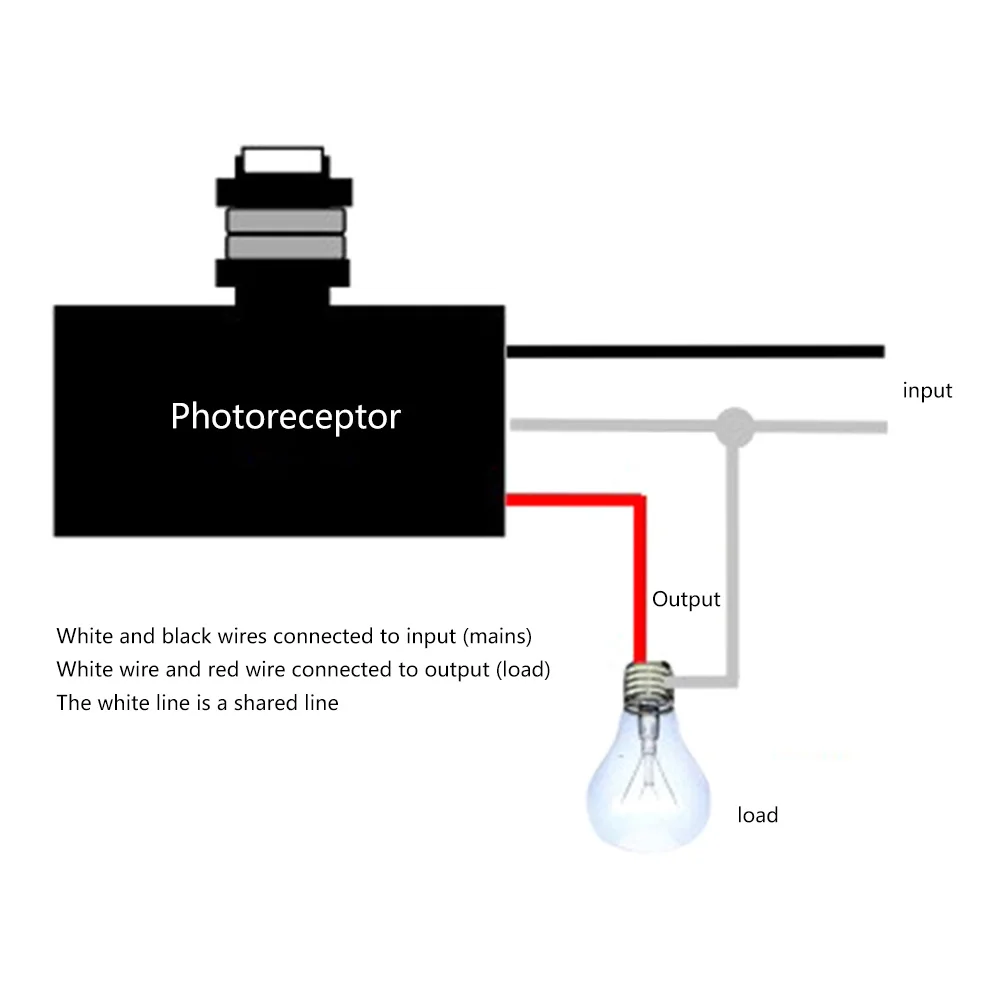 AC110V 220V LED Photoelectric Sensor Switch Light Sense Adjustable High Sensitivity 12S Delay Auto Off