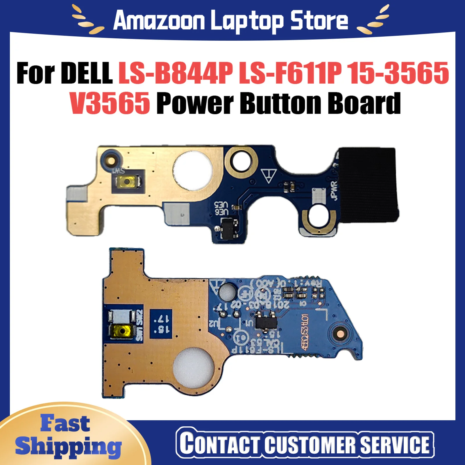 For Dell Inspiron 5558 5455 5458 5559 5555 15-3565 V3565 G3 3579 3779 Power Button Board LS-B844P LS-F611P Fast Ship