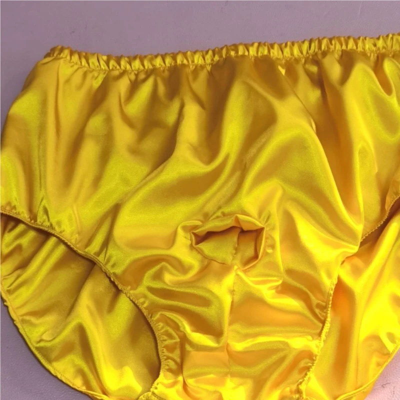 

Man Sexy Glossy Floral Golden Soft Silky Touch Anti static Briefs Lining JJ Sheath Panties BF FKK Private Party Club Costume