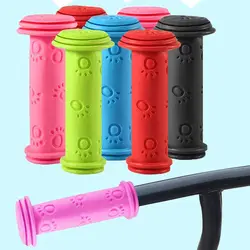1 Pair Rubber Grip Handle Handlebar Grips Colorful Blue Red Anti-skid Child Children Kids Bike Bicycle Tricycle