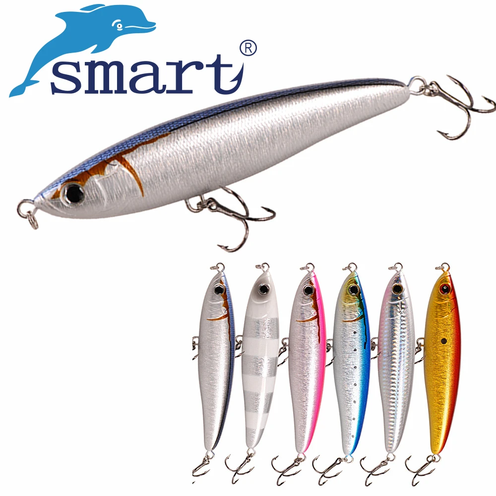 Smart Pencil Fishing Lure 14cm 68.8g Quality Big Pencil Hard Bait with Sharp VMC Hook Artificial Wobblers Sinking Swimbait Pesca