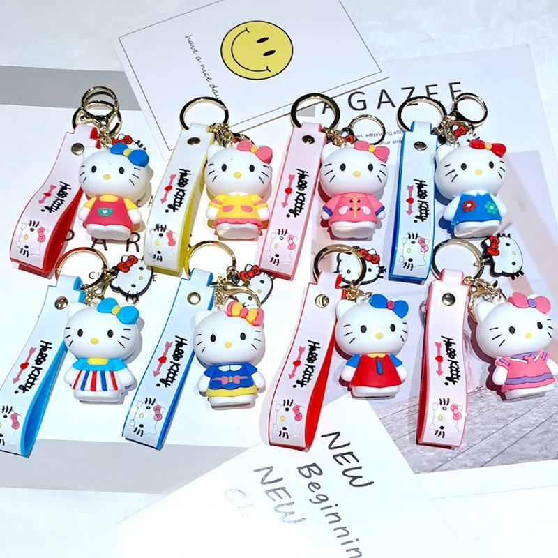 Anime Sanurgente Hello Kitty Porte-clés Pendentif, Porte-clés Kawaii, Porte-clés JOCar, Sac de téléphone, Accessoires de bijoux, Cadeaux pour enfants, Mignon