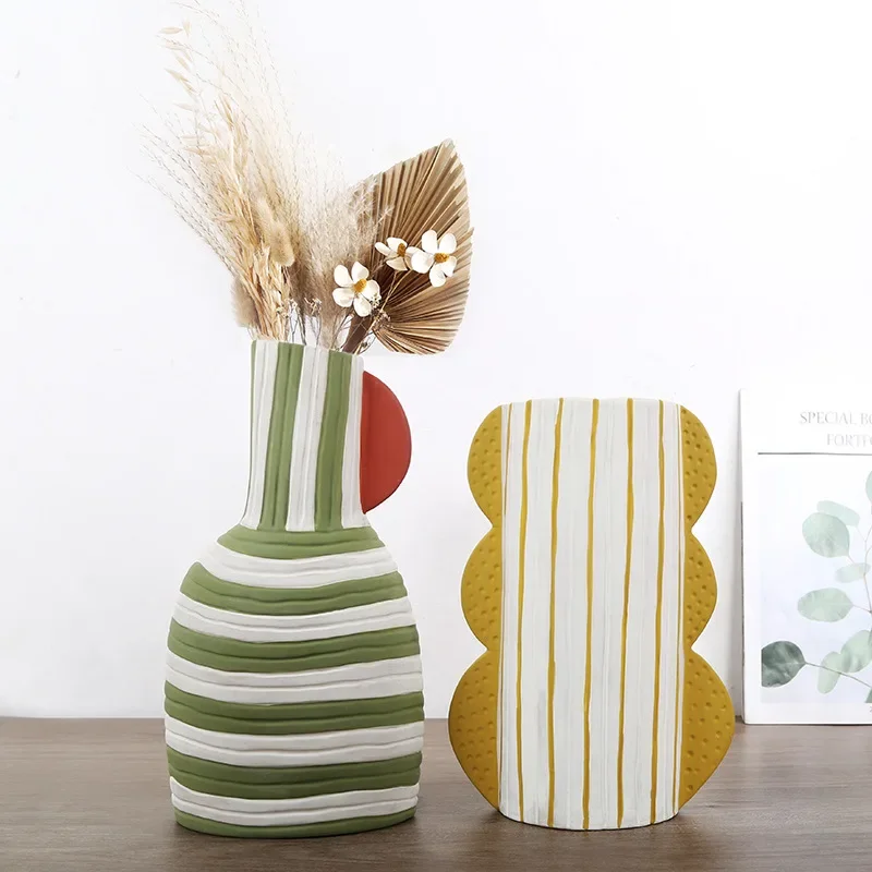 Nordic Ins Modern Morandi Creative Ceramic Vase for Home Decor