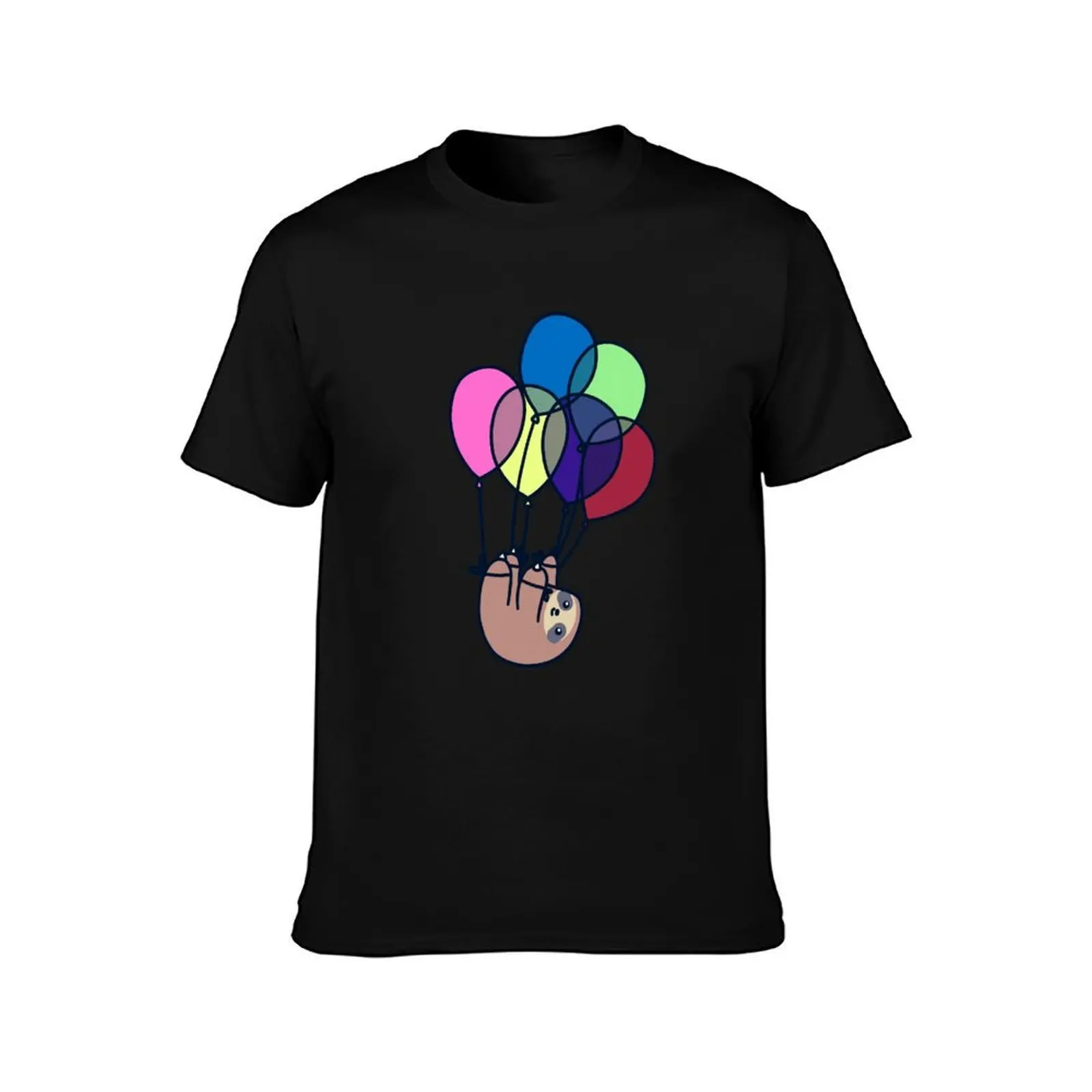 Sloth Floating Away T-Shirt Basic Breathable Solid Color T-Shirt