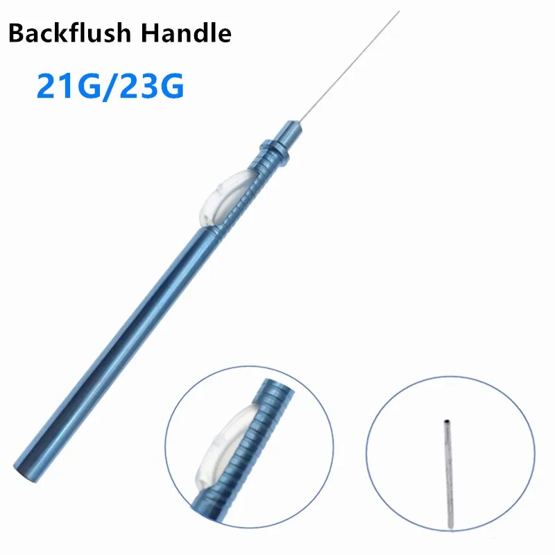 Flushing needle Aspiration Needle Straight silicagel cannulation inside Backflush handle eye surgical instruments