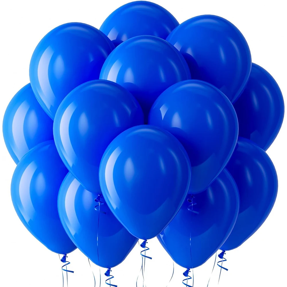 5/10/12inch Blue Balloons Dusty Haze Pastel Navy Royal Metal Blue Latex Balloons for Baby Shower Wedding Birthday Party Decor - view 4