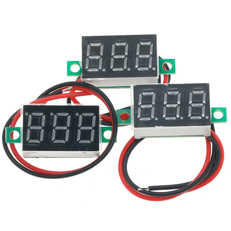 

0.36 Inch 0.36'' DC 4.7-32V 3 Digit Display Voltmeter Mini LED Digital Panel Volt Voltage Meter Instrument Red/Blue/Gree