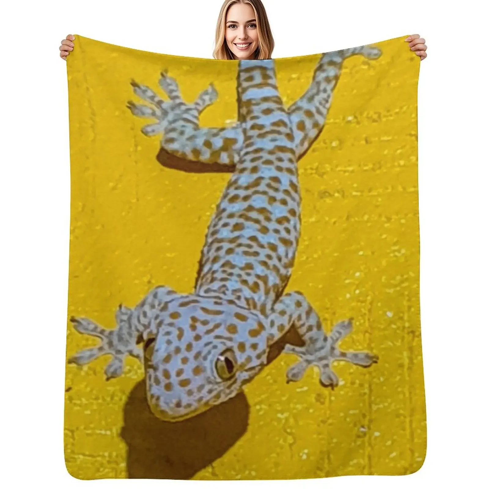 

Tokay Gecko Throw Blanket Decorative Sofa for babies Decorative Throw Blanket