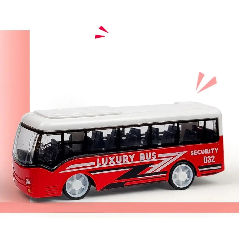High Quality Bus Shape High Imitation Extended Bus Toys Alloy Bus Model Pull Back Vehicle Model
