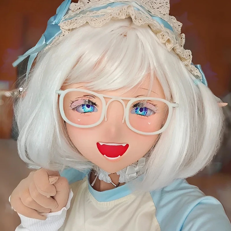 Maski BJD z żywicy, półgłowa/cała głowa, oczy Kigurumi, crossdress, cosplay, japońskie anime, unisex, maski, oczy i peruka
