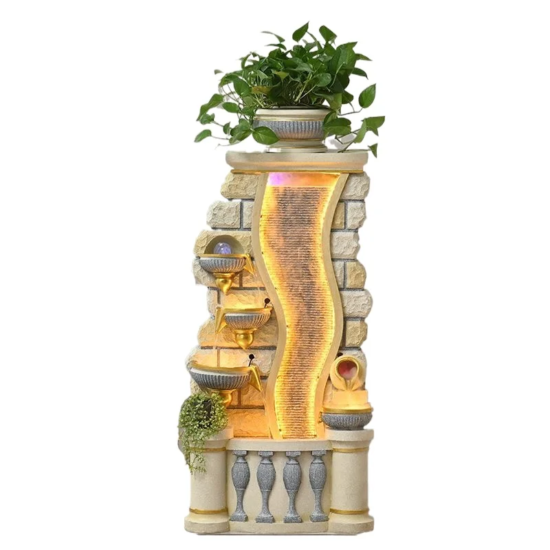 

Modern simple flowing water ornament, circulating water floor-to-ceiling European-style flowing water makes