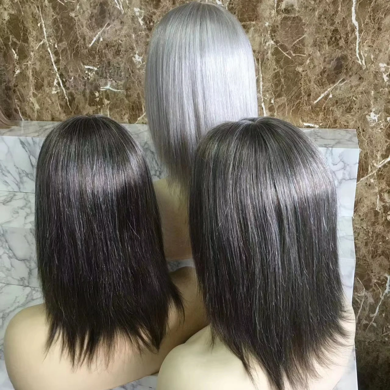 

Ready To Ship 8X8 Size Silk Base Hair Piece For Thinning Hair Salt And Pepper Grey Human Hair Topper For Women