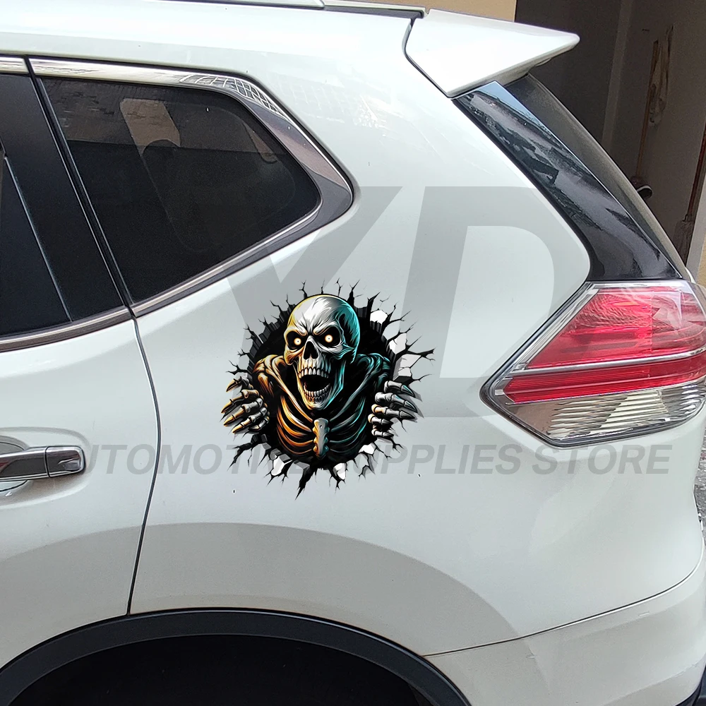 3D Skeleton Death Car Decal Waterproof Vinyl Sticker for Truck SUV Window Bumper Laptop Tablet Decor High Quality Auto Decor