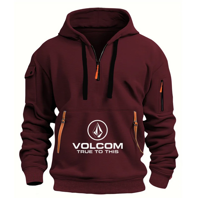 

New men's autumn and winter tops for 2025, men's casual printed sweatshirts, multi-pocket fitness and outdoor wear