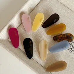 Acetate small hairpin women's candy color new high-end side ear clip bangs broken hairpin duck bill clip hair accessories