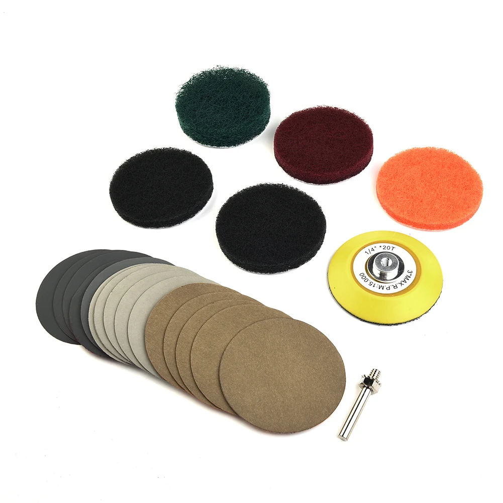 Headlights Polishing Kit Advanced Car Headlight Polishing Scouring Pad Kit 21pcs Restore Your Hazed Headlights