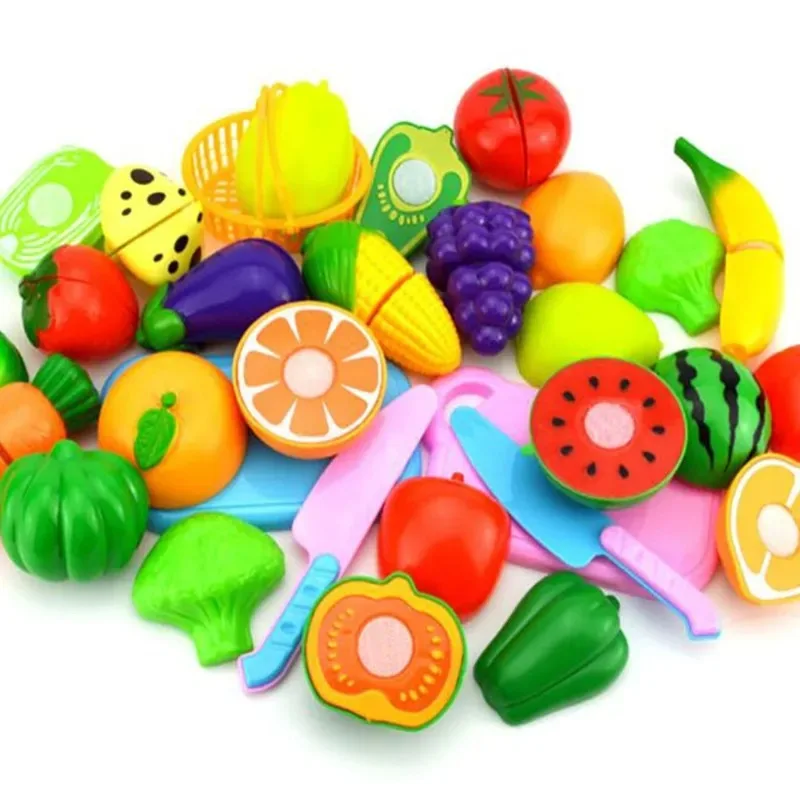 

Children Toys Cutting Fruits and Vegetables Set for Kids Pretend Play Simulation Kitchen Toy Montessori Baby Toys for Girls Boys