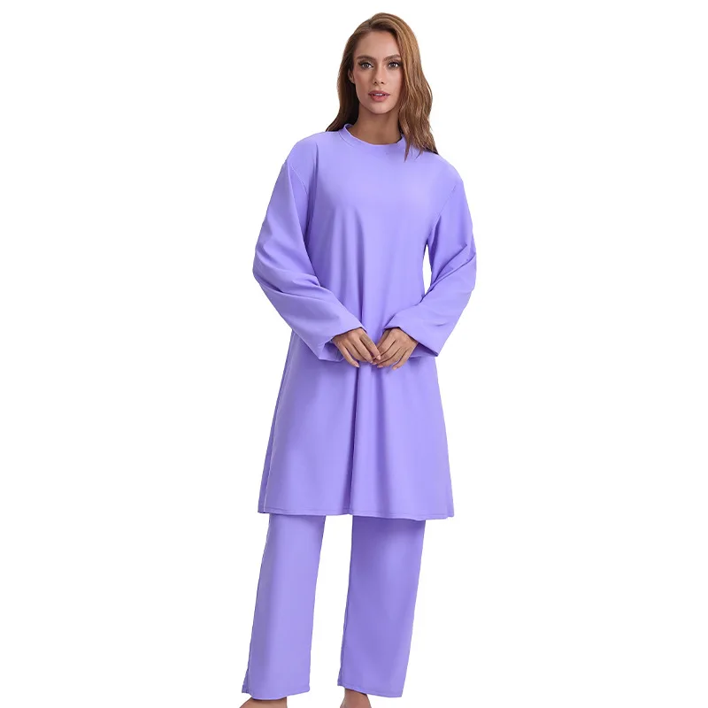 2026  summer New Muslim Swimwear Hijab Women Musulman 3pcs Swimsuit Muslim Swimming Suit Modest Swimwear 3 Pieces Sets Islamic