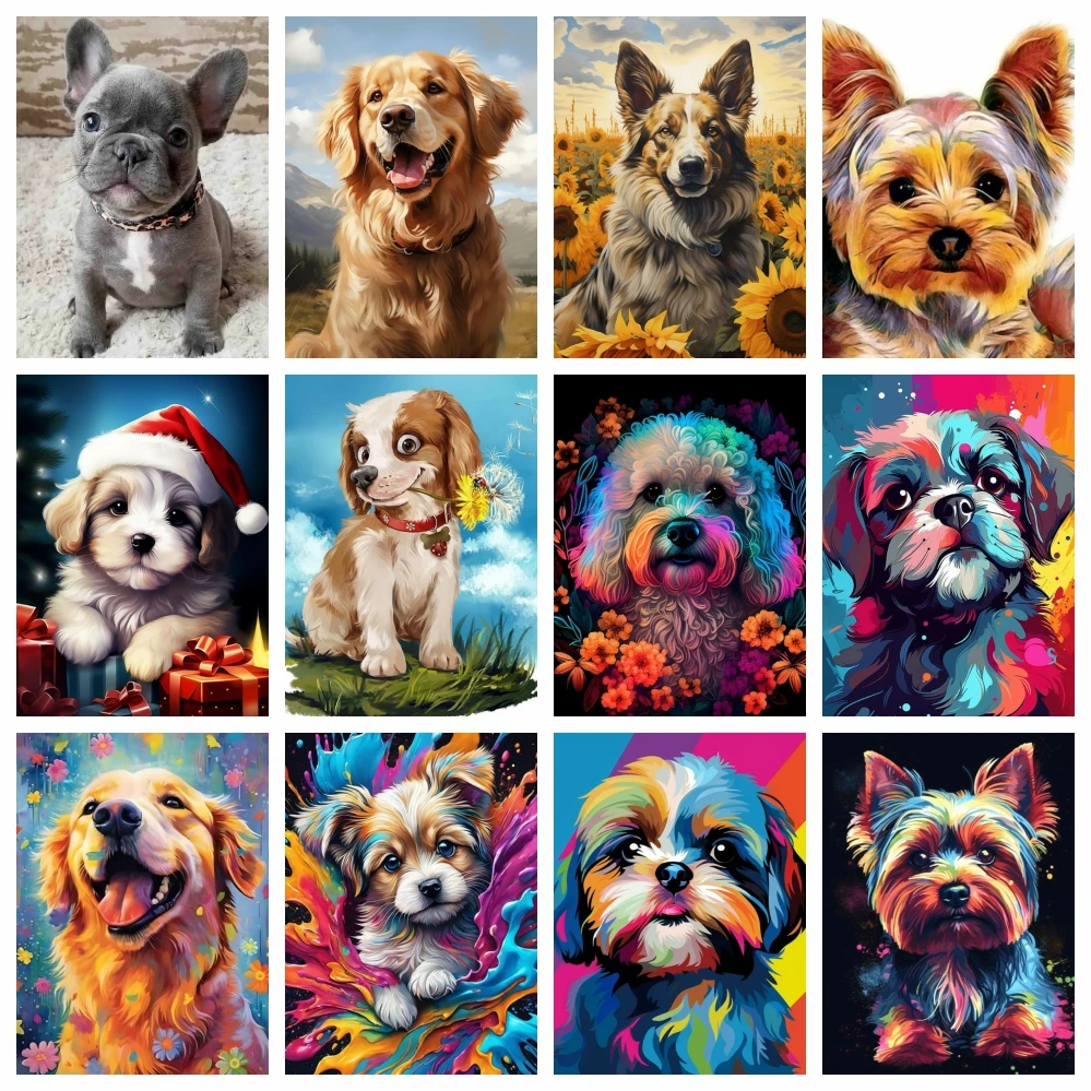 

Наборы для алмазной вышивки: полные комплекты с мозаикой в виде собак и животных, стразами, для домашнего декора, подарок своими руками, распродажа, вышивка, рукоделие, вышивка крестом