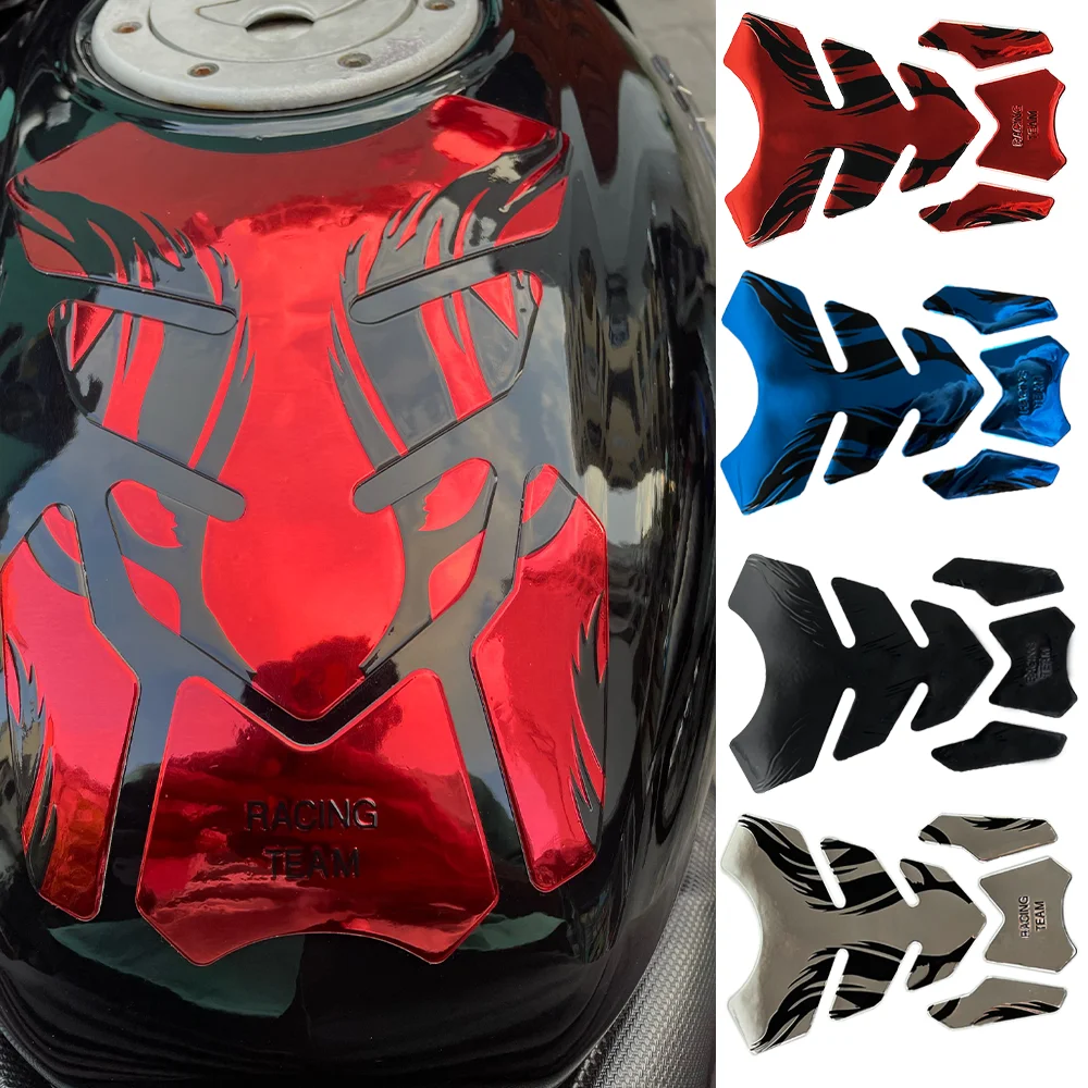 For Honda Yamaha SUZUKI Tankpad Sticker Fishbone 3D Tank pad Stickers Oil Gas Protector Cover  Motorcycle Accessories