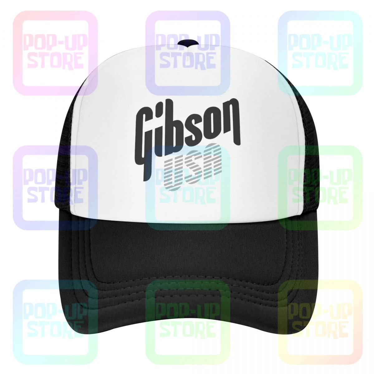 Gibson Usa Guitars Electric Bass Hard Rock Acoustic Baseball Cap Trucker Hats Breathable Funny