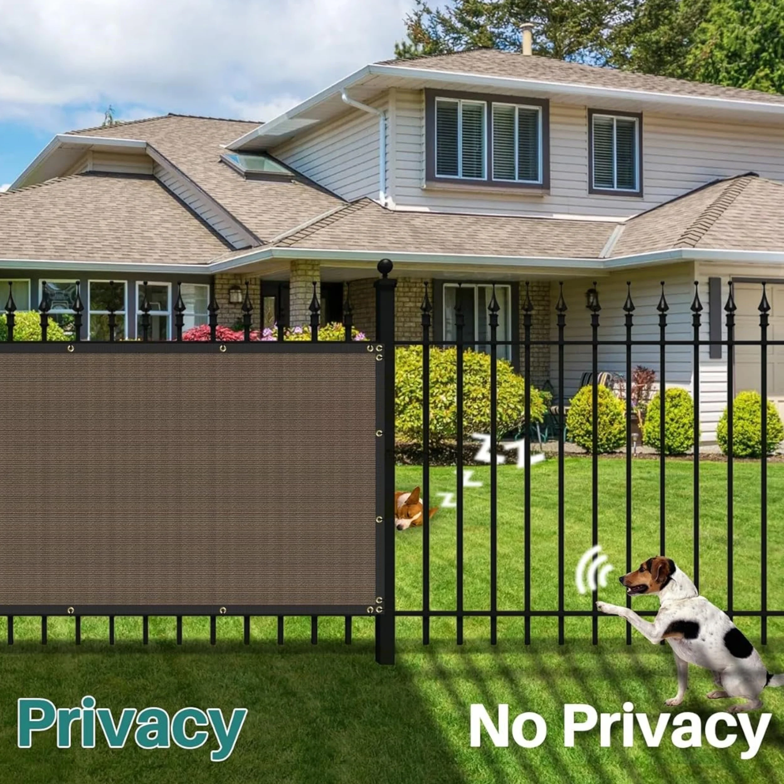 شاشة خصوصية سياج 4 × 50 بوصة، زجاج أمامي خارجي في الفناء الخلفي، شاشة سياج للخصوصية، زجاج أمامي خارجي مغطى بالخصوصية