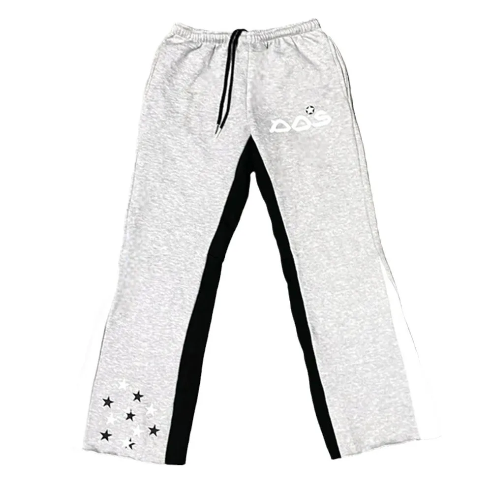 

2024 European and American autumn women's clothing new personalized trend hip-hop color collision star print street sports pants