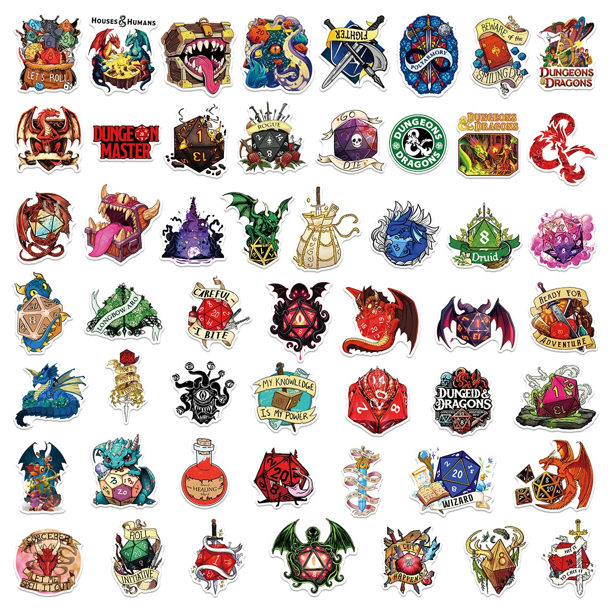10/50PCS Dungeons & Dragons Graffiti Adesivi Squisito Fresco Giocattoli FAI DA TE Segreto per Bottiglia Scrapbook Borsa Da Viaggio Decalcomanie Estetiche
