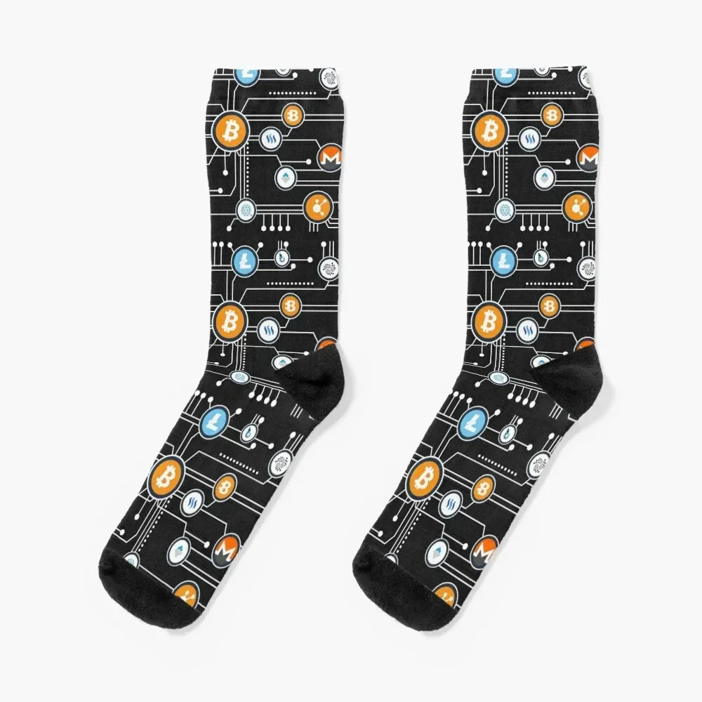 

Cryptocurrency Bitcoin cryptocurrency Altcoin Blockchain logo Socks funny gifts cute Socks Male Women's